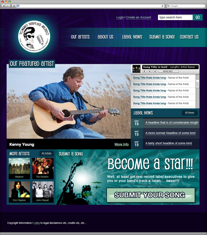 Tommy Naples Music Homepage