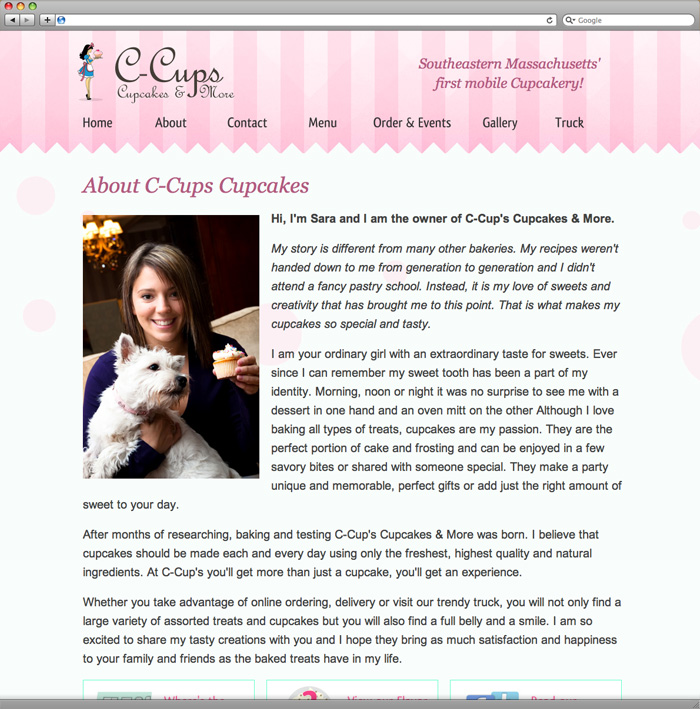 C-Cups Cupcakes About Us Page